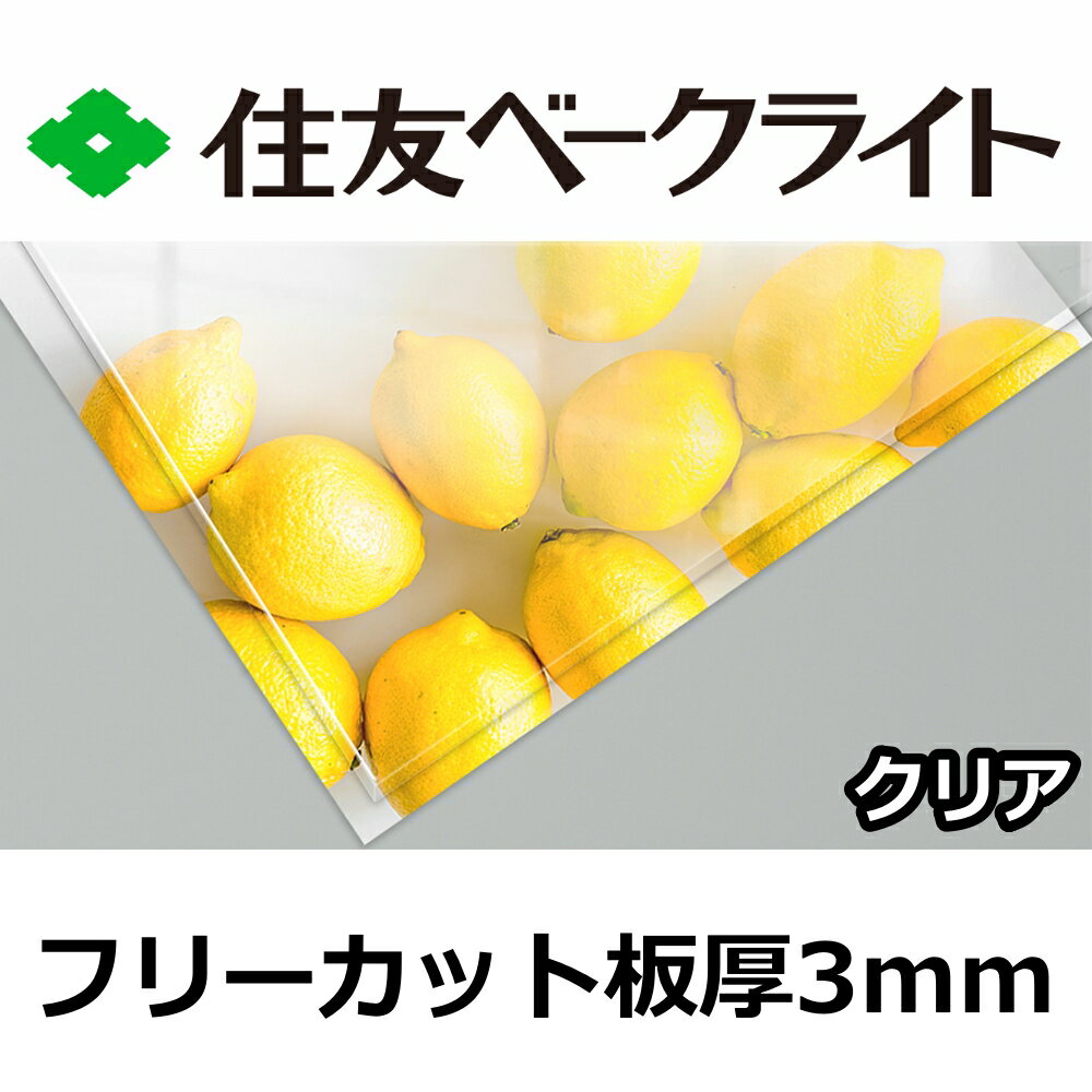 住友 ポリカーボネート板 3mm クリア フリーカット 切り売り 7,250円/1平米 UVカット 紫外線 両面耐候