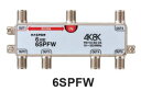 マスプロ 6分配器 6SPFW 4K・8K対応 メール便で送料無料