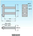 マスプロ 溶融亜鉛メッキ サイドベース SB3220