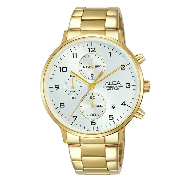 セイコー アルバ 腕時計（メンズ） SEIKO 逆輸入セイコー メンズ 腕時計 ホワイト アルバ クロノグラフ AM3682X1