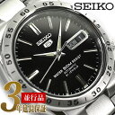 【逆輸入SEIKO5】セイコー5 セイコーファイブ 自動巻き メンズ腕時計 ブラックダイアル シルバーステンレスベルト SNKE01K1