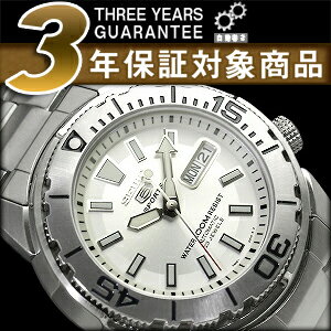 【逆輸入SEIKO 5 SPORTS】セイコー5 メンズ自動巻き式腕時計 シルバーケース シルバーダイアル ステンレスベルト SNZE91K1