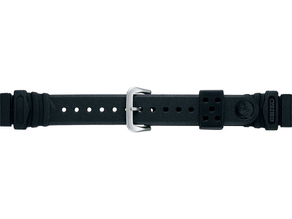 Watch Band, Belt - 【正規品】セイコー純正バンド SEIKO BAND 18mm セイコー 替えベルト ウレタンベルト 紳士用 黒色 DAR7BP【返品不可】【ネコポス可】