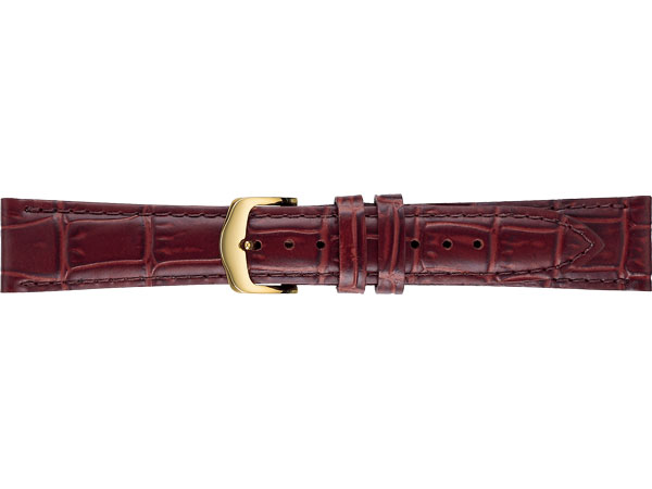 【正規品】セイコー純正バンド SEIKO BAND 16mm セイコー 替えベルト 牛革ワニ竹斑型押し（切身はっ水ステッチ付）マット調仕上げ 甲丸タイプ こげ茶色 DXM1【返品不可】【ネコポス可】