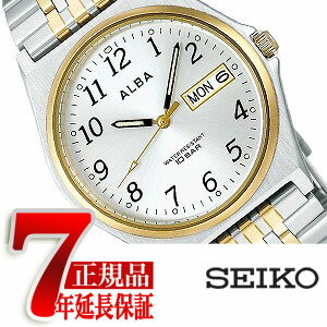 セイコー アルバ 腕時計（メンズ） 【10%OFFクーポン 5/18 0:00～5/21 9:59】【正規品】セイコー アルバ SEIKO ALBA スタンダード ねじロック式 メンズ 腕時計 シルバー×ゴールド AIGT002