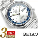 【逆輸入SEIKO5】セイコー5 セイコー5 自動巻き機械式 メンズ 腕時計 ブルー×シルバーダイア ...
