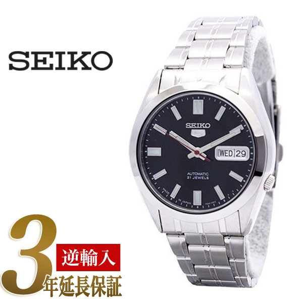 セイコー セイコー5 SEIKO5 セイコーファイブ 日本製 メンズ 腕時計 SNKE87J 逆輸入セイコー 自動巻き メカニカル 機械式 ブラック メタルベルト SNKE87J1 SNKE87JC 3年保証 メンズ 腕時計 男性用 seiko5 日本未発売 ビジネス