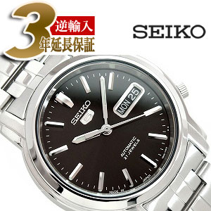 セイコー セイコー5 SEIKO5 セイコーファイブ 日本製 メンズ 腕時計 SNKK71J 逆輸入セイコー 自動巻き メカニカル 機械式 ブラック メタルベルト SNKK71J1 SNKK71JC 3年保証 メンズ 腕時計 男性用 seiko5 日本未発売 ビジネス