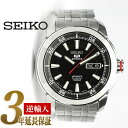 セイコー セイコー5 スポーツ SEIKO5 SPORTS セイコーファイブスポーツ メンズ 腕時計 SNZH63J セイコー 逆輸入 自動巻き メカニカル ブラック メタルベルト 日本製 SNZH63J1 SNZH63JC ビジネス 3年保証 男性用