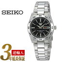 【逆輸入SEIKO 5】セイコー5 レディース自動巻き腕時計 ブラックダイアル ステンレスベルト SYMG39K1