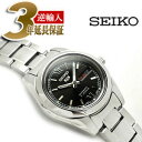 【逆輸入SEIKO 5】セイコー5 自動巻き+手巻き レディース腕時計 ブラックダイアル シルバーステンレスベルト SYMK27K1