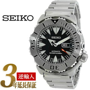 【日本製 逆輸入SEIKO Superior】セイコースーペリア ダイバーズ メンズ 自動巻き 手巻き 腕時計 ブラックダイアル　ステンレスベルト SRP307J1
