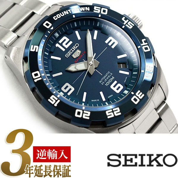 【日本製 逆輸入 SEIKO5 SPORTS】セイコー5スポーツ 自動巻き 手巻き付き機械式 メンズ ...