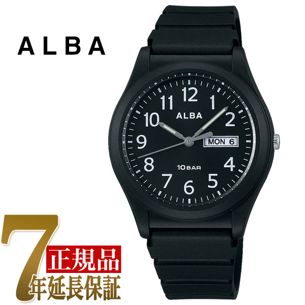 セイコー アルバ 腕時計（メンズ） 【10%OFFクーポン 5/18 0:00～5/21 9:59】セイコー ALBA アルバ クオーツ メンズ メンズ 腕時計 ブラック AQPJ411