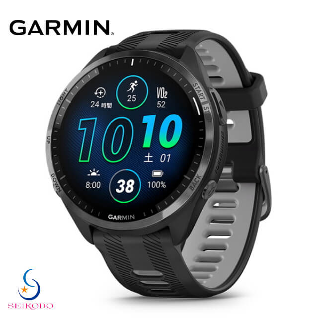 睡眠計 ガーミン GARMIN Forerunner 965 Black フォアランナー 965 010-02809-60 GPS ランニングウォッチ スマートウォッチ タッチスクリーン AMOLED スポーツ マラソン トライアスロン トレッドミル 心拍計 加速度計 睡眠計