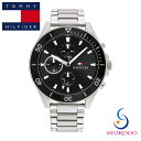 【正規品】TOMMY HILFIGER トミー・ヒルフィガー LARSON 1791916 腕時計 クオーツ メタルブレス ブラック文字盤 メンズ 腕時計 プレ...
