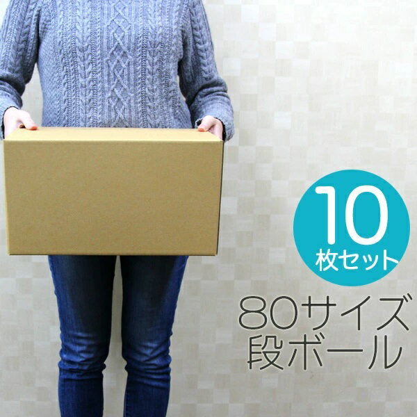 【10枚セット】【日本製】ダンボール 段ボール 80サイズ (350×250×190) 10枚 茶色 ダンボール 引越し ダンボール 80 ダンボール 引っ越し ダンボール箱 段ボール箱 段ボール無地 送料無料 HAC04080SET10