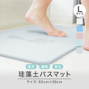 珪藻土バスマット バスマット 珪藻土 マット 珪藻土マット Lサイズ 60cm 珪藻土 バスマット 足拭きマット 足ふきマット お風呂マット 水切りマット 吸水...