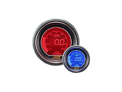 【ポイント10倍】オートゲージ ブースト計 52Φ デジタルLCDディスプレイ ブルー/レッド ［メーター led autogauge 52mm ドレスアップ 車 改造］ 送料無料 512BO 1