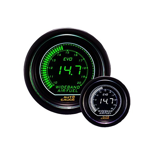 オートゲージ 広帯域空燃比計 52Φ デジタルLCDディスプレイ ホワイト/グリーン ［メーター led autogauge 52mm ドレスアップ 車 改造］ 送料無料 612WB