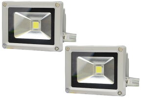 【ポイント10倍】10W LED投光器 白色【2個セット】 6000K 100W相当 広角120° 防水加工 3mコード付き LEDライト led 昼光色 クール色 【投光機 野外灯 看板灯 集魚灯 作業灯 駐車場灯 照明 アウトドア ナイター 多用途】 送料無料 A42ASET2