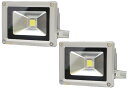 【2個セット】LED 投光器 10W 100W相当 LED投光器 電球色 暖色 3000K 広角120度 防水加工 3mコード付き 【ledライト 投光機 看板...