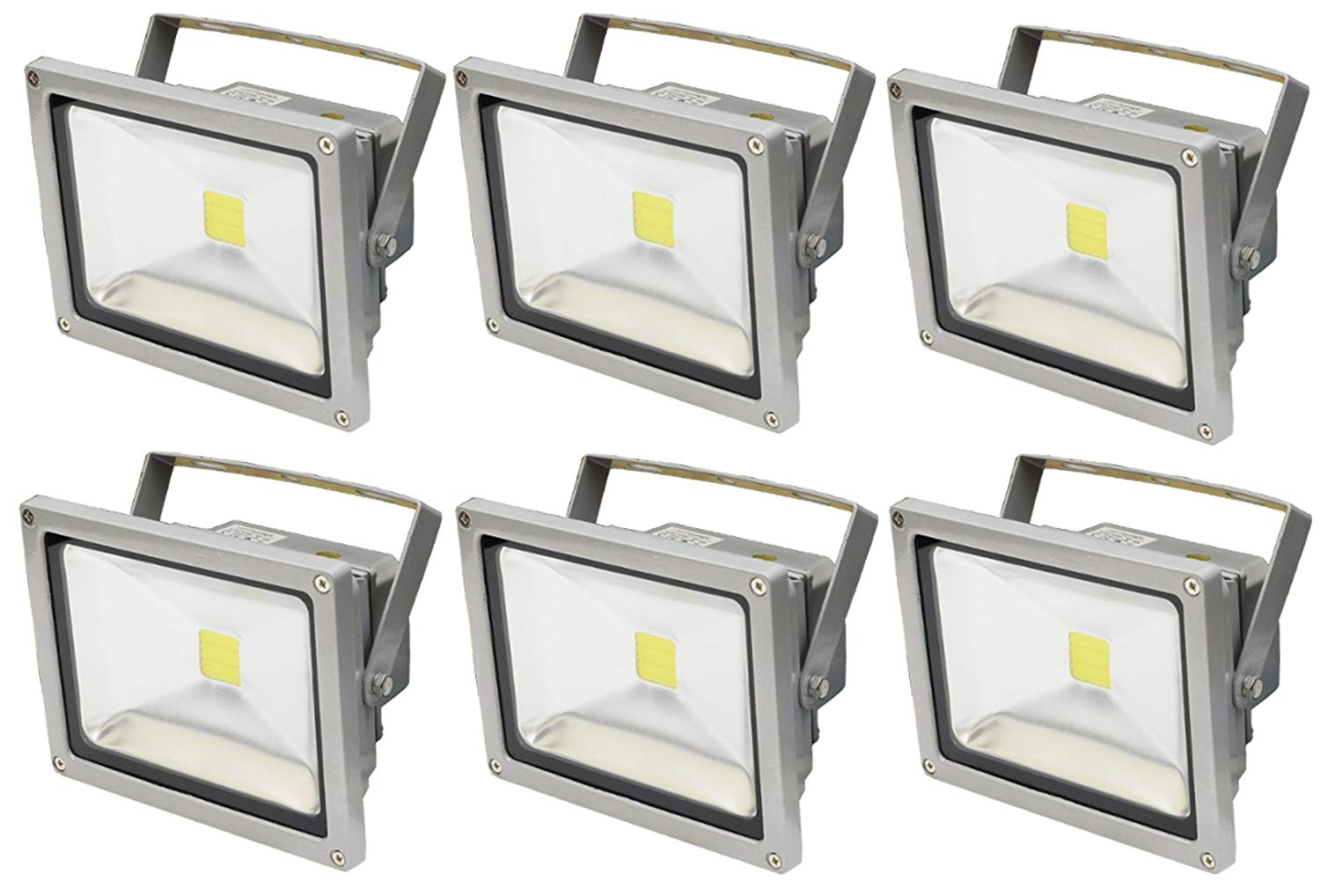 乐天商城 - 【ポイント10倍】20W LED投光器 暖色【6個セット】 3000k 200W相当 広角120° 防水加工 3mコード付き LEDライト led 電球色 【投光機 野外灯 看板灯 集魚灯 作業灯 駐車場灯 照明 アウトドア ナイター 多用途】 送料無料 A42BW