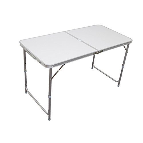 【ポイント10倍】レジャーテーブル 折りたたみ テーブル レジャー アウトドア テーブル ピクニックテーブル 幅 120cm ホワイト 白 アルミテーブル 折りたたみテーブル アウトドアテーブル キャンプ バーベキュー BBQ 送料無料 A61B001