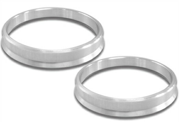 アルミ製 ハブリング 67.1mm→57.1mm ツバ付 2枚セット 【ホイール 交換 ハブ 車 傘付 アルミホイール HUBリング】 送料無料 B09CSET2