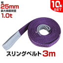 スリングベルト 10本セット 3m 幅25mm 使用荷重1000kg 吊りベルト ベルトスリング ナイロンスリング ナイロンスリングベルト 繊維ベルト 荷吊りベ...