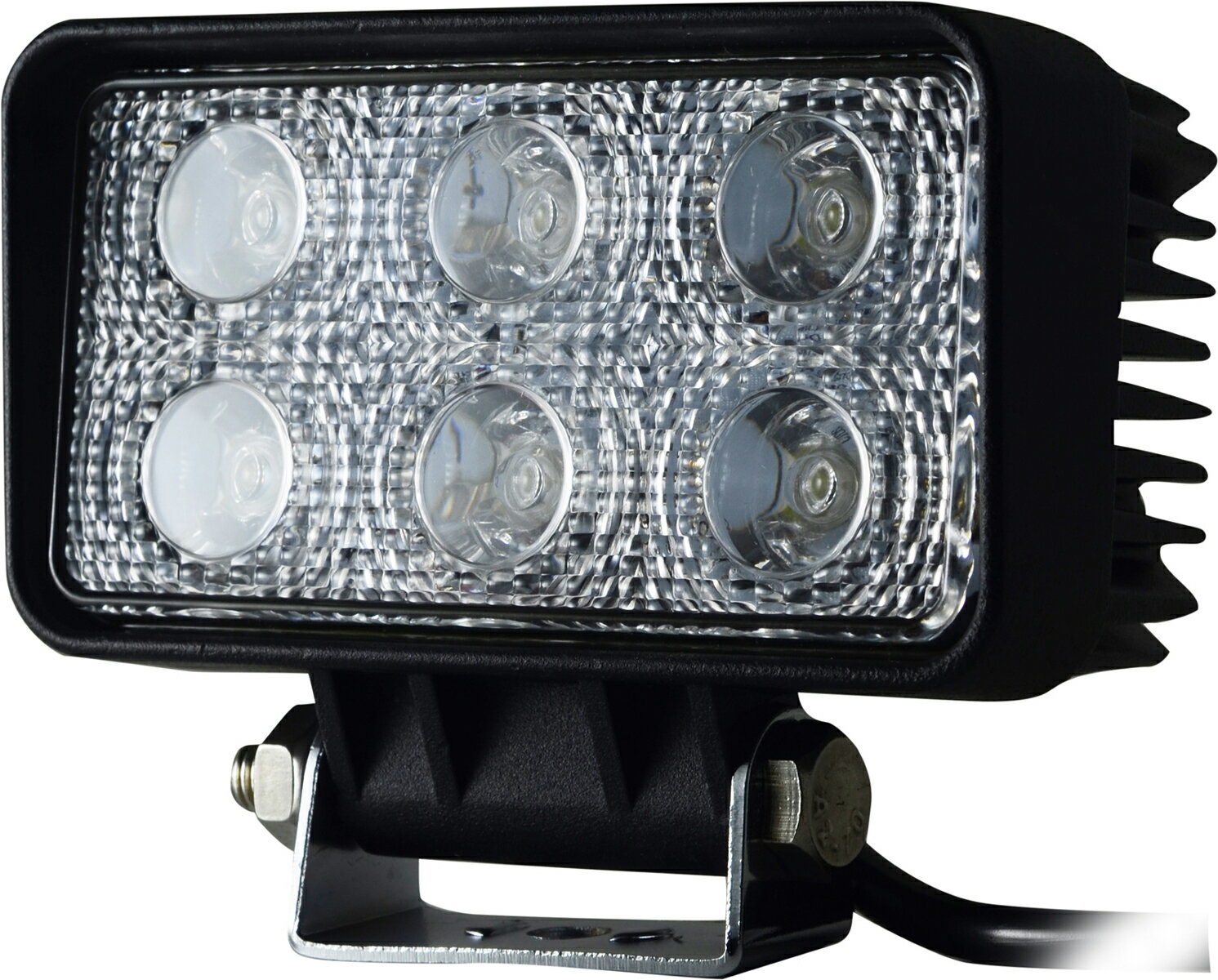 12V LED作業灯 24V 12V 対応 18W 6連 LEDワークライト LED 作業灯 ワークライト 車 軽トラ トラック 重機 船舶 荷台灯 LEDライト サーチライト 集魚灯 集魚ライト led 投光器 角型 広角 汎用 防水 送料無料 WLL018RD