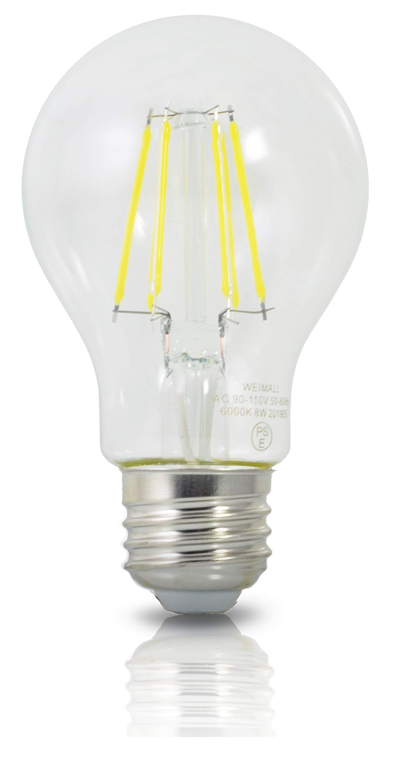 【ポイント10倍】 LED電球 E26 8W 60W形相当 900ルーメン 昼光色 フィラメント電球 LED 電球 一般電球 クリア ボール球 おしゃれ 照明 節電 LEDライト LEDランプ LEDフィラメント電球 フィラメント 新生活 送料無料 FBA001AH