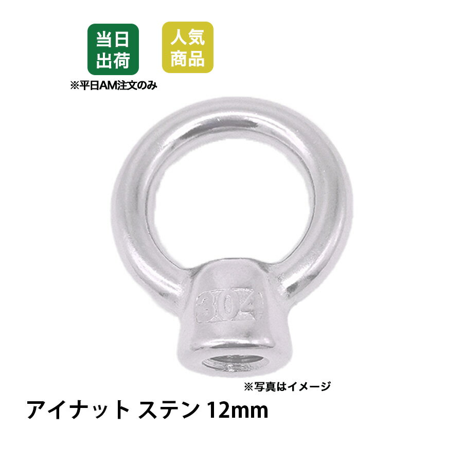 Rakuten - 【最大10％OFFクーポンあり】アイナット　12mm　ステンレス　SUS304　吊りナット　荷役　吊り上げ　吊りクランプ　スリング　荷締機