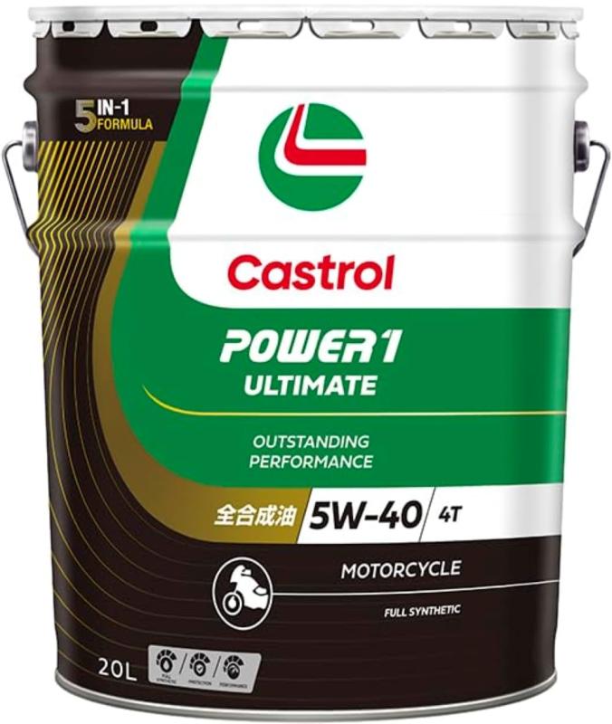 Castrol(カストロール) エンジンオイル -40 POWER1 TIMATE 4T MA2 20L バイク 4サイクルエンジン用 全合成油