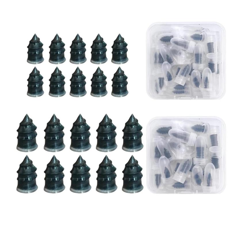 20個入ツール タイヤ修理 タイヤ修理ゴム釘 タイヤ修理ラバーネイル パンク修理キット 収納ボックス付..