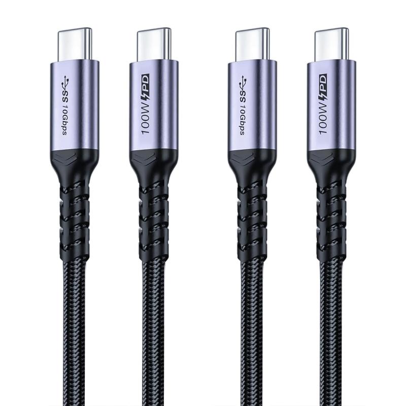 3 m USB C 3.1第2世代ケーブル2本、 100 W急速充電10 Gbps高速伝送ケーブル、ディスプレイ用4 k 60 hzビデオ出力PD線、Thunderbolt 3、Galaxy S 21