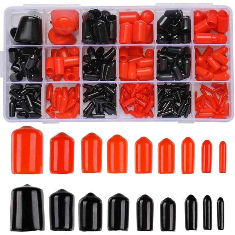 Rakuten - エンドキャップ ゴムキャップ 160pcs パイプキャップ 端末保護キャップ ねじプロテクター PVCキャップ 9サイズ 電線 金属パイプ スレ