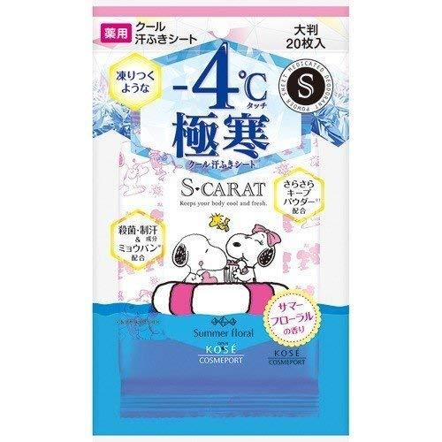 エスカラットエスカラット 薬用 クール 汗ふきシート -4℃極寒 サマーフローラルの香り 大判 20枚入その他本体(3)