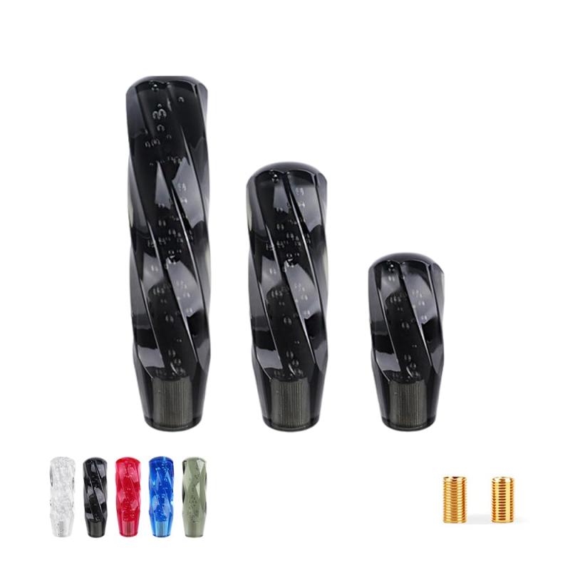 クリスタルシフトノブ 10cm 15cm 20cm 汎用 八角 バブル ツイスト キラキラ 透明 カスタム アダプター..