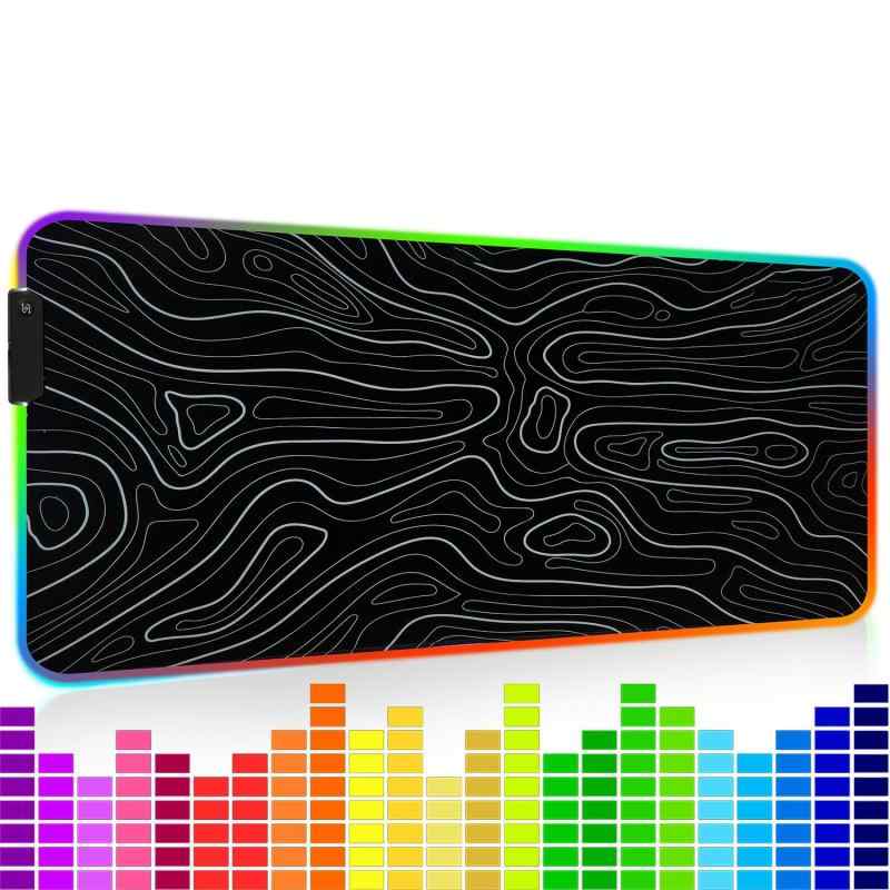 音に反応 動きのある 交互 こうご led RGB 光るゲーミングマウスパッド防水 滑り止め ゲーム音楽の時没入感と交互 こうご 800mm x 300mm
