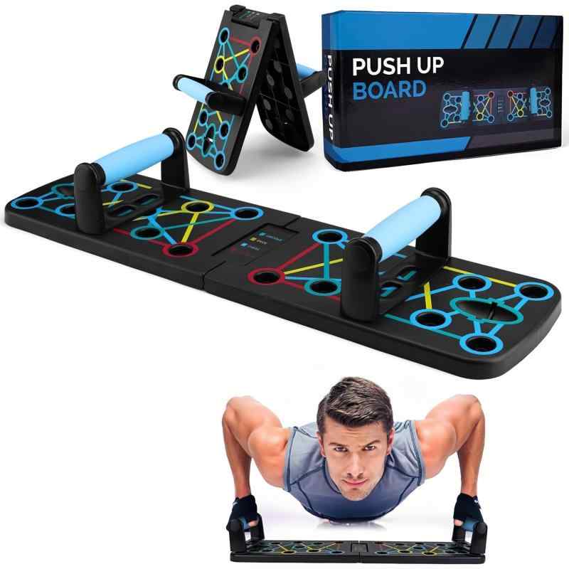 樂天商城 - 折りたたみ式腕立て伏せボード フィットネス多機能折りたたみ式腕立て伏せボード全面筋トレジムトレーニング設備ポータブル多機能取り外し可能腕立て伏せポールポータブルパワートレ