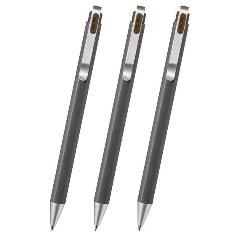サクラクレパス ゲルインキボールペン ボールサインiD モカブラック 0.5mm 3本 GBR205#17(3)