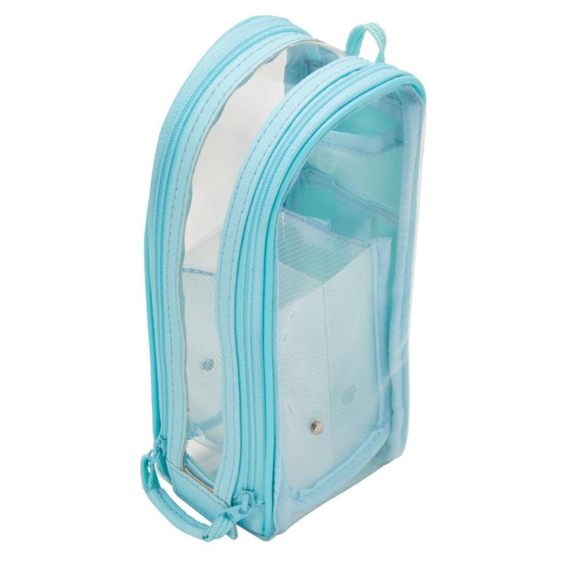 レイメイ藤井 ペンケース デテクールクリア スタンド型 ブルー