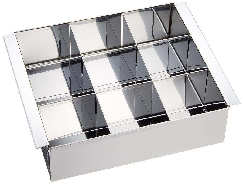 遠藤商事(Endo Shoji) TKG 卵豆腐寒天ゼリー型 玉子豆腐器 9個取(仕切付) 錆に強いステンレス製で衛生的 幅×奥行×高さ(mm)148×135×44 質量(g)0.32 業務用 ATM2701