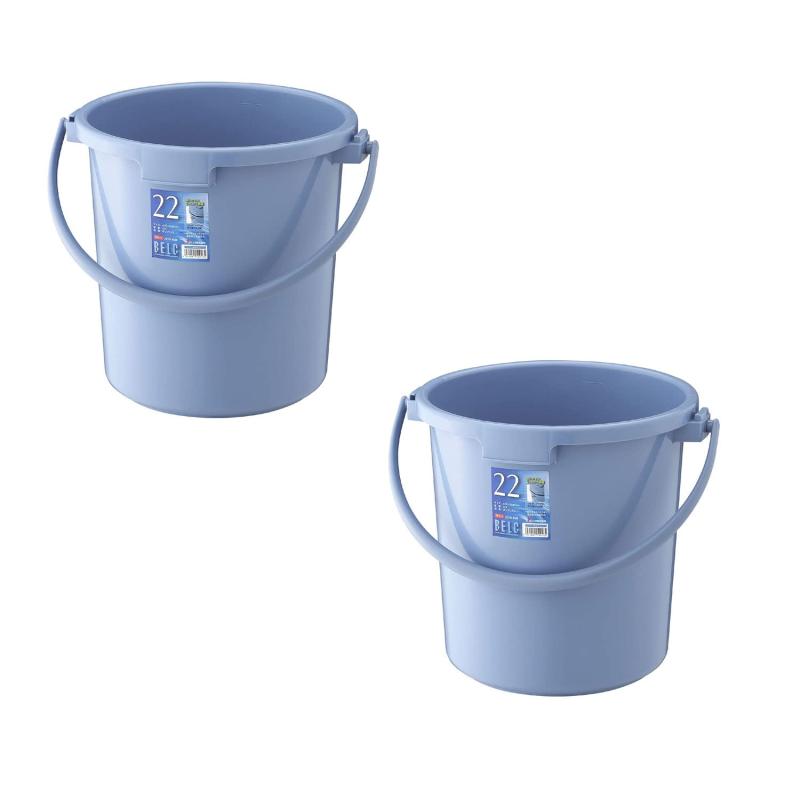 リス ベルク 22SB 丸型 バケツ 本体 ブルー 22L 2個セット 日本製 持ち手付き 食品衛生法適合品 フタロ..