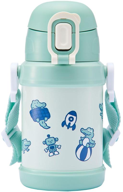 Rakuten - Reach Will 魔法瓶 リーチウィル キッズボトル 水筒 マグボトル ストロー 450ml 軽量 お手入れ簡単 イラストレーター くさださやか
