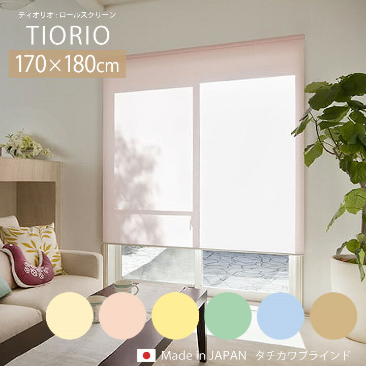【送料無料】TIORIO ティオリオ ロールスクリーン 標準[ta]幅170×高さ180cmタチカワ タチカワブラインド ロールカーテン 間仕切り 日本製 小窓 1