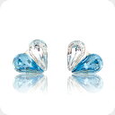【キャンペーン】 スワロフスキーアシンメトリー ハート ピアス スプラッシュハート 18金 18K K18 YG ゴールド イエローゴールド K18YG