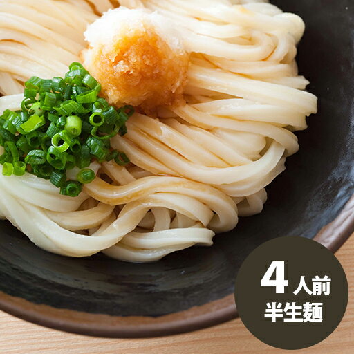 【送料無料】讃岐うどん （ダシなし）頑固おやじのこだわり讃岐うどん 半生めん 4人前（200g×2）{ 讃岐うどん お試し…