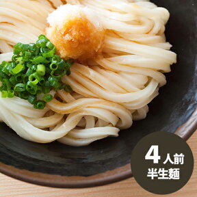 【送料無料】讃岐うどん （ダシなし）頑固おやじのこだわり讃岐うどん 半生めん 4人前（200g×2）{ 讃岐うどん お試し }